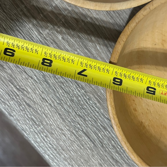 Vintage Ucagco Japanese Wooden Bowl 6” Trinket Dish Nut Bowl  Set Of 6 - Picture 2 of 5